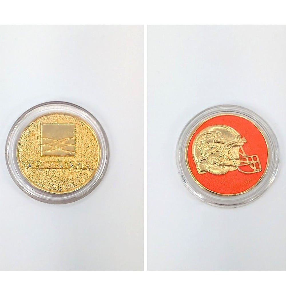2004 Miami Dolphins Wachovia Coin #3 Patriots "Orange Jersey Game"‎ MNF Upset